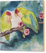 Love Birds Wood Print