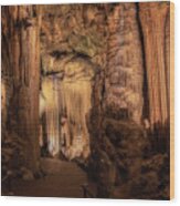 Luray Caverns - Approaching Saracen's Tent Wood Print