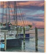 Mackinac Island Harbor Sunrise Img_4870 Wood Print