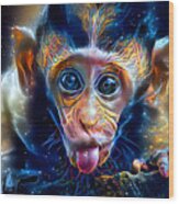 Magical Monkey Wood Print