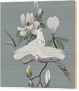 Magnolia Angels Wood Print