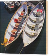 Maine Long Boats Wood Print