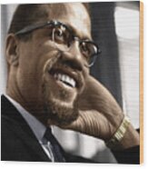 Malcolm X 1925-1965 Wood Print