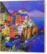 Manarola Cinque Terre Wood Print