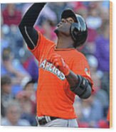 Marcell Ozuna Wood Print