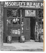 Mcsorley's Established 1854 Nyc Bw Wood Print