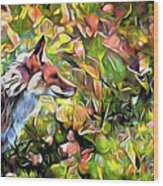 Meadow Fox Wood Print