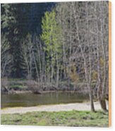 Merced River Afternoon Wood Print