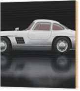 Mercedes 300 Sl Gullwings Lateral View Wood Print
