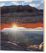 Mesa  Arch At Sunrise  - Canyonlands National Park Wood Print