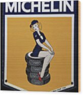 Michelin Vintage Sign Wood Print
