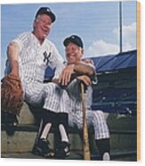 Mickey Mantle And Whitey Ford Wood Print