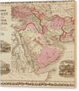 Middle East Turkey Persia And Arabia 1862 Wood Print