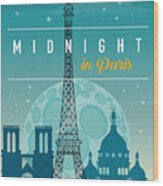 Midnight In Paris - Alternative Movie Poster Wood Print