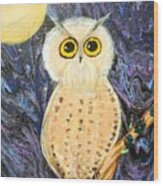 Midnight Owl Wood Print