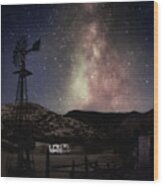 Milky Way Over Brown Canyon Ranch Wood Print
