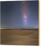 Milky Way Over Oceano Dunes Wood Print