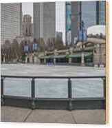 Millennium Park And The Lonely Bean Wood Print
