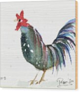 Mini Rooster 3 Wood Print