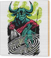 Minotaur Greek Mythology Wood Print