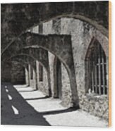 Mission San Jose Arches No One Wood Print