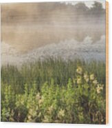 Mist Rising - Cawfield Quarry, Hadrians Wall Wood Print