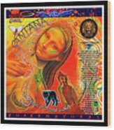 Mona Lisa And Santana - Mixed Media Record Album Cover Pop Art Collage Print Wood Print