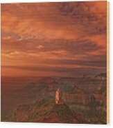 Monsoon Clouds Over North Rim Grand Canyon National Park Wood Print