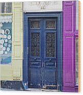 Montmartre Colors - Paris Doors Wood Print