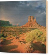 Monument Valley View Wood Print