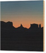 Monument Valley Sunrise Wood Print