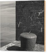 Mooring Bollard Wood Print