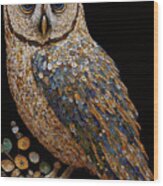 Mosaic Owl Wood Print