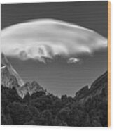 Mt. Cook Lenticular Cloud Wood Print