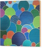Multi-color Bubbles Wood Print