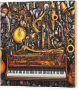 Musical Instruments And Abstracts 20230106a2 Wood Print