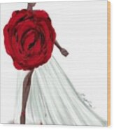 My Interpretation Of Alexander Mcqueen Fall 2019 Red Rose Dress Wood Print