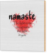 Namaste Wood Print