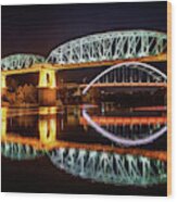 Nashville Bridges Wood Print