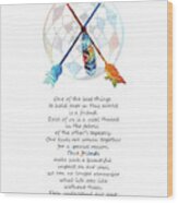 Native American Friendship Symbol - True Friends - Sharon Cummings Wood Print