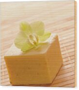 Natural Aromatherapy Artisanal Soap In A Spa Wood Print