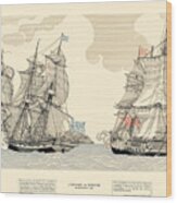 Naval Battle Of Patras - 1822 Wood Print