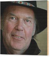 Neil Young Portrait Wood Print
