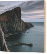 Neist Point Sunset - Isle Of Skye Wood Print