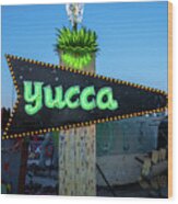 Neon Yucca Wood Print