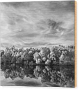 New Horseshoe Lake Sky Wood Print