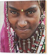 Nomadic Rajasthan Teenage Girl Wood Print