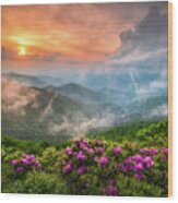 North Carolina Blue Ridge Parkway Spring Appalachian Mountains Nc Wood Print