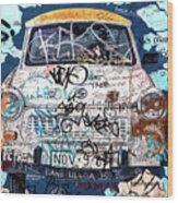 November 9th 1989 Mural On The Berlin Wall Wood Print