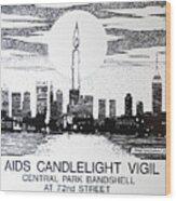 Nyc Aids Poster Wood Print